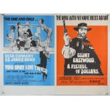 James Bond You Only Live Twice / A Fistful of Dollars (1969/70) Double Bill Quad film poster,