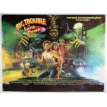 Big Trouble in Little China (1986) British Quad film poster, artwork by Brian Bysouth, folded,