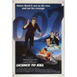 James Bond Licence To Kill (1989) One Sheet film poster, starring Timothy Dalton, United Artists,