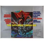 James Bond The Spy Who Loved Me (1977) British Quad film poster for the 10th entry in the James