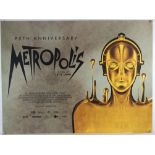 Metropolis (R-2010) 90th Anniversary British Quad film poster, rolled, 30 x 40 inches.