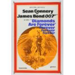 James Bond Diamonds Are Forever (1970's) UK Double Crown film poster, starring Sean Connery, folded,