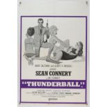 James Bond Thunderball (R-1970's) British Double Crown film poster, starring Sean Connery,