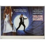 James Bond The Living Daylights (1987) British Quad film poster, Style B, starring Timothy Dalton,