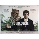 The Graduate (R-2017) British Quad film poster, 50th Anniversary, rolled, 30 x 40 inches.