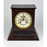 Egyptian style slate clock, late 19th Century. Measuring 27cm high