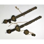 Two Chinese coin swords