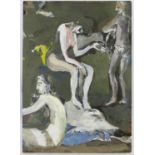 Jonathan Richard Turner, ‘The Dream of Fari Women’. Three Nude figures bathing. Oil on board,