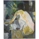 Jonathan Richard Turner, ‘Le Lever’. Female nude. Oil on board, 1990. Signed, titled and dated