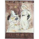 Jonathan Richard Turner, Abstract study of two figures. Oil on canvas, 2002. Initialled and dated