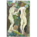 Jonathan Richard Turner, Adam and Eve. Oil on board 1989-93. Signed, dated and titled verso.