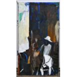 Jonathan Richard Turner, ‘Nibelungenliede’. Semi Abstract with Figure on a Horse. Oil on canvas,