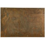 Jonathan Richard Turner, Two etched copper plates, one with figures and a horse, the smaller