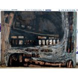 Jonathan Richard Turner, 'Top Wharf, Seaboat to Victoria Drive’. Large Abstract in black,