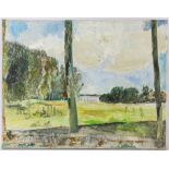 Jonathan Richard Turner, 'Near Drevy, Garnay Chateau’. Oil on canvas, 1996. Signed lower right,