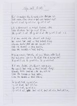 OASIS - "Go Let It Out" Lyrics Handwritten by Noel Gallagher. "Go Let It Out" lyrics were not used