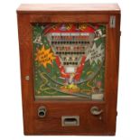 'The Hat Trick' - Vintage classic arcade/amusement machine - with colourful backplate displaying a