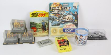 James Bond - Tarot Deck, Bullet Holes Magnetic Licence Holder, Moonraker drinking glass,