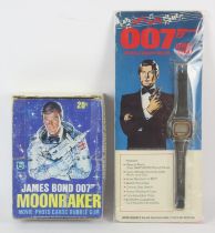 James Bond - Zeon (Quartz) "James Bond 007" Watch and a Moonraker Topps bubble gum pack with