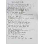 OASIS - "Some Might Say" Lyrics Handwritten by Noel Gallagher. "Some Might Say" lyrics were not