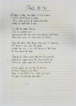 OASIS - "Stand by Me" Lyrics Handwritten by Noel Gallagher. "Stand by Me" lyrics were not used for
