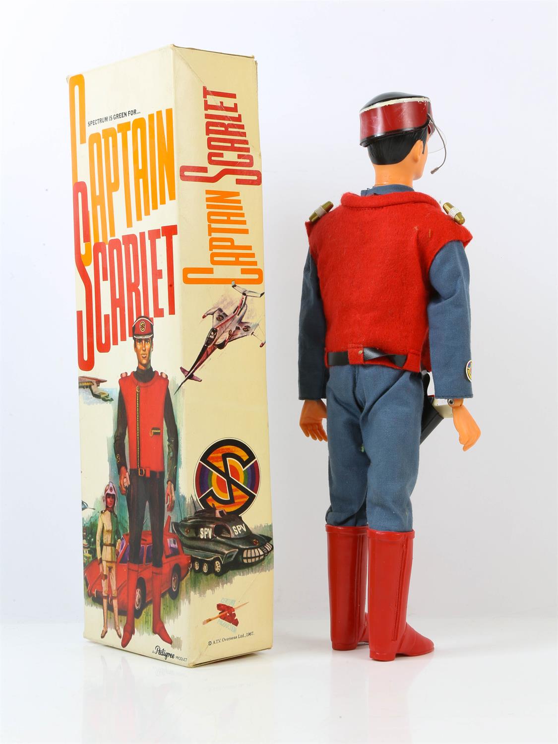 Pedigree Captain Scarlet Boxed in original box, with pistol red tunic and boots. Approx. 30cm high. - Image 2 of 2