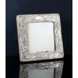 Art Nouveau silver photo frame, Birmingham 1908.