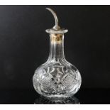 Hukin and Heath silver topped oil pourer, Birmingham 1924.