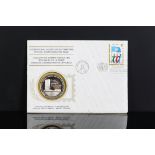 United Nations 30th Anniversary 1st day cover Ltd Edition sterling silver proof medal coin with COA
