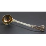 Queens pattern silver ladle with Aberdeen mark along with full English marks for London, 1857.