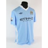 Manchester City Football club, Balotelli (No.45) Match worn home shirt in the 2011-2012 season,