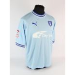 Coventry City Football club, Hussey (No.3) Season shirt from 2011-2012, S/S – Match worn 24 March