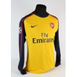 Arsenal Football club, Cesc Fabregas (No.4) match worn shirt – Champions league game against F.