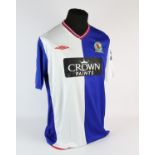 Blackburn Rovers Football club, Jones (No.28) Season shirt from 2009-2010, Match Worn in season.