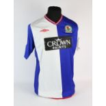 Blackburn Rovers Football club, Hoilett (No.23) Match worn 2009-2010 home Shirt, 2-0 defeat to