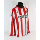 Sunderland A.F.C. Football club, Bramble (No.19) Match worn 2010-2011 Season Shirt from 9 Nov 2010