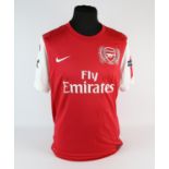 Arsenal Football club, Diaby (No.2) Champions league 2011 - 2012 S/S shirt – Provenance Arsenal