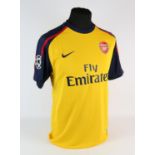 Arsenal Football club, Denilson (No.15) Champions League shirt from 2008-2009, S/S.