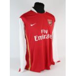 Arsenal Football club, Johan Djourou (No.20) Champions league tournament issues 2007-2008 L/S shirt