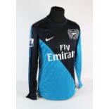 Arsenal Football club, Ramsey (No.16) Match worn 2011-2012 season shirt from their 1-1 Draw against