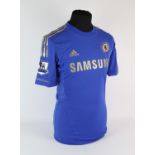 Chelsea Football club, Bertrand (No.34) Match worn home shirt in 2012-2013 season, S/S.