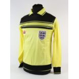 Peter Shilton Match worn England long sleeve football shirt worn between 1981-83,