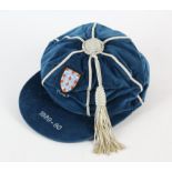 Peter Shilton blue England cap from the 1989-90 International friendly against Italy at Wembley,