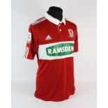 Middlesbrough Football club, Nick Bailey (No.10) Season shirt from 2010-2011, S/S.