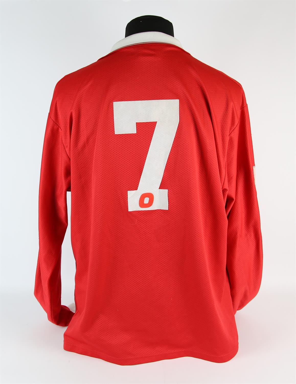 Doncaster Rovers Football club, (No.7) match worn 1997-1998 season shirt, L/S, Provenance Kitman. - Image 2 of 2