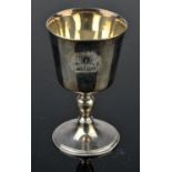 Collingwood & Co "The Times" wine goblet London 1966, H 12cm 6oz 186gm