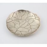 Tiffany & Co. Sterling silver cabbage leaf dish, marked under the rim, 15cm dia. 159gm.