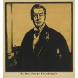 William Nicholson (British, 1872-1949), 'Rt. Hon. Joseph Chamberlain', lithograph in colours,