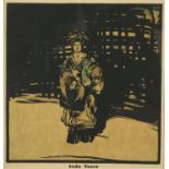 William Nicholson (British, 1872-1949), 'Sada Yacco', lithograph in colours, image size 23.