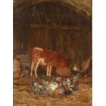 James Charles (British, 1851-1906), 'The Farm Shed', oil on canvas, signed lower right, 37.